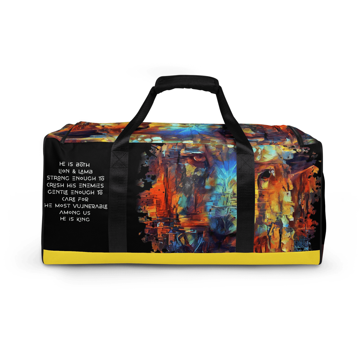 The Lion And The Lamb | Limited Edition Yellow Bottom Duffle Bag