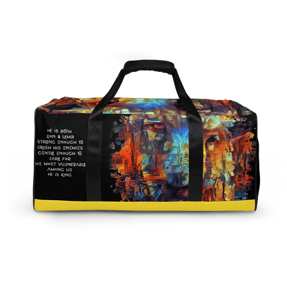 The Lion And The Lamb | Limited Edition Yellow Bottom Duffle Bag