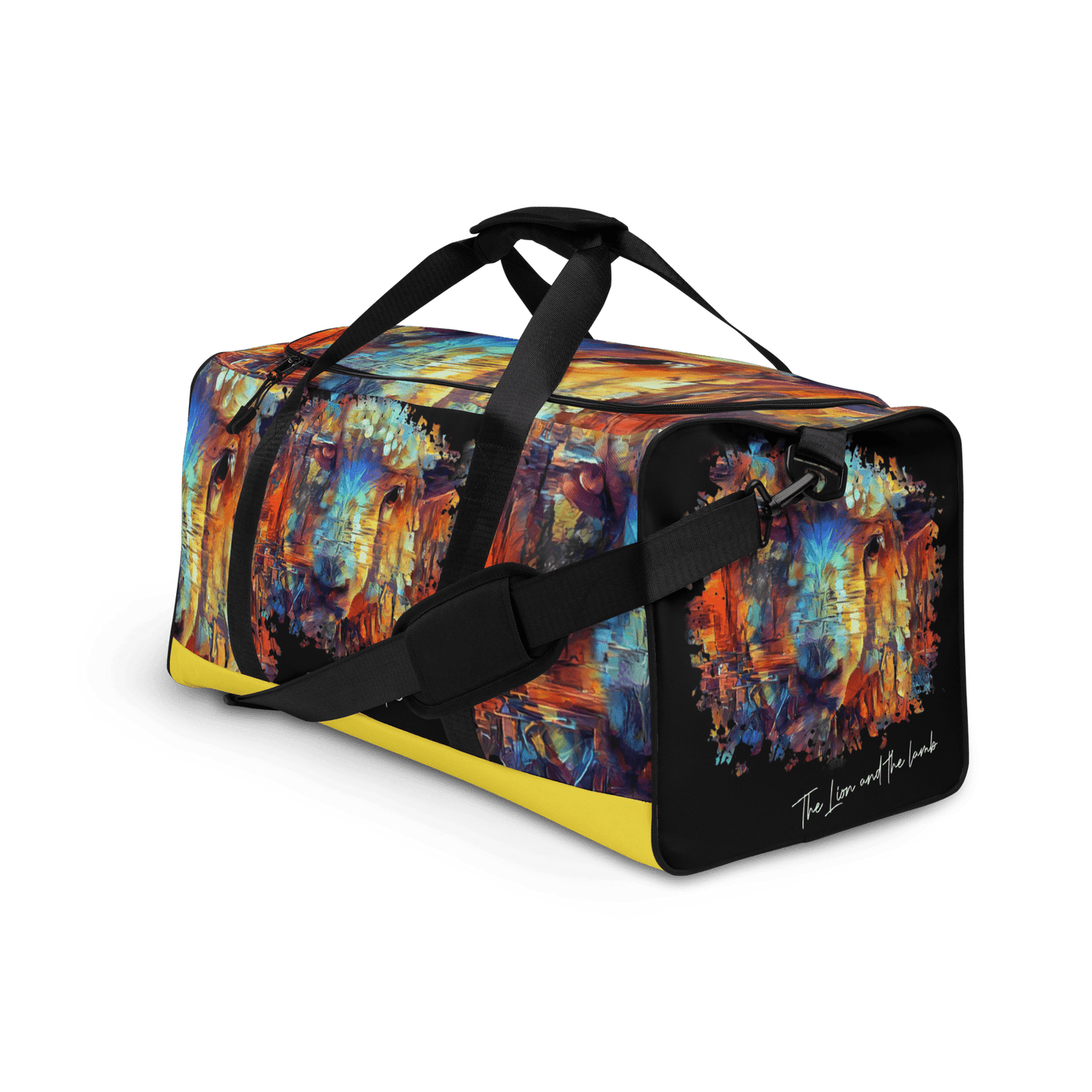 The Lion And The Lamb | Limited Edition Yellow Bottom Duffle Bag