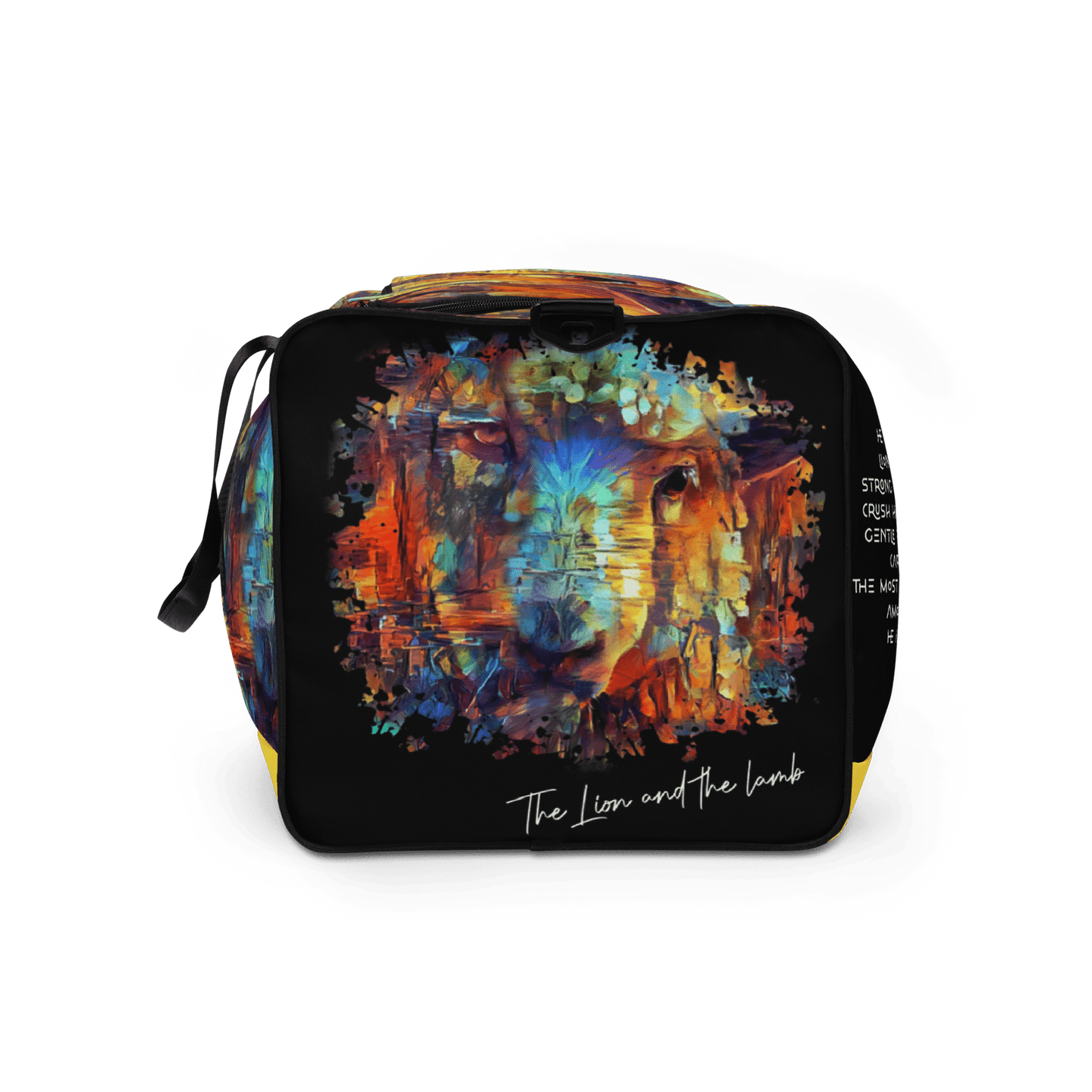 The Lion And The Lamb | Limited Edition Yellow Bottom Duffle Bag