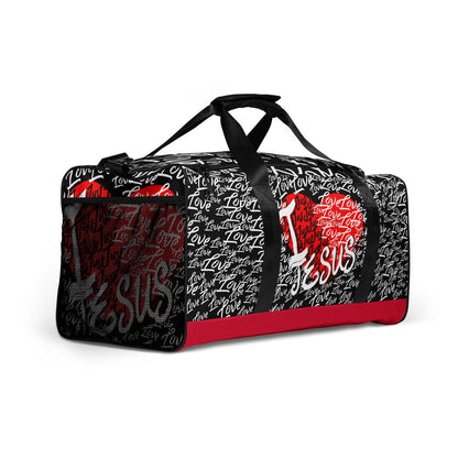 I Just Love Jesus | Red Bottom Edition Duffle Bag