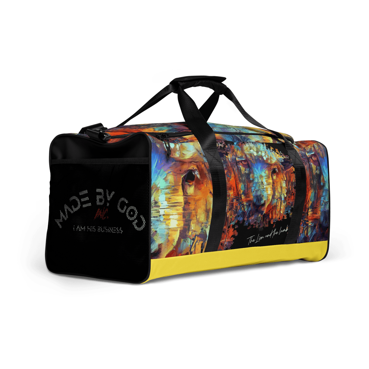 The Lion And The Lamb | Limited Edition Yellow Bottom Duffle Bag