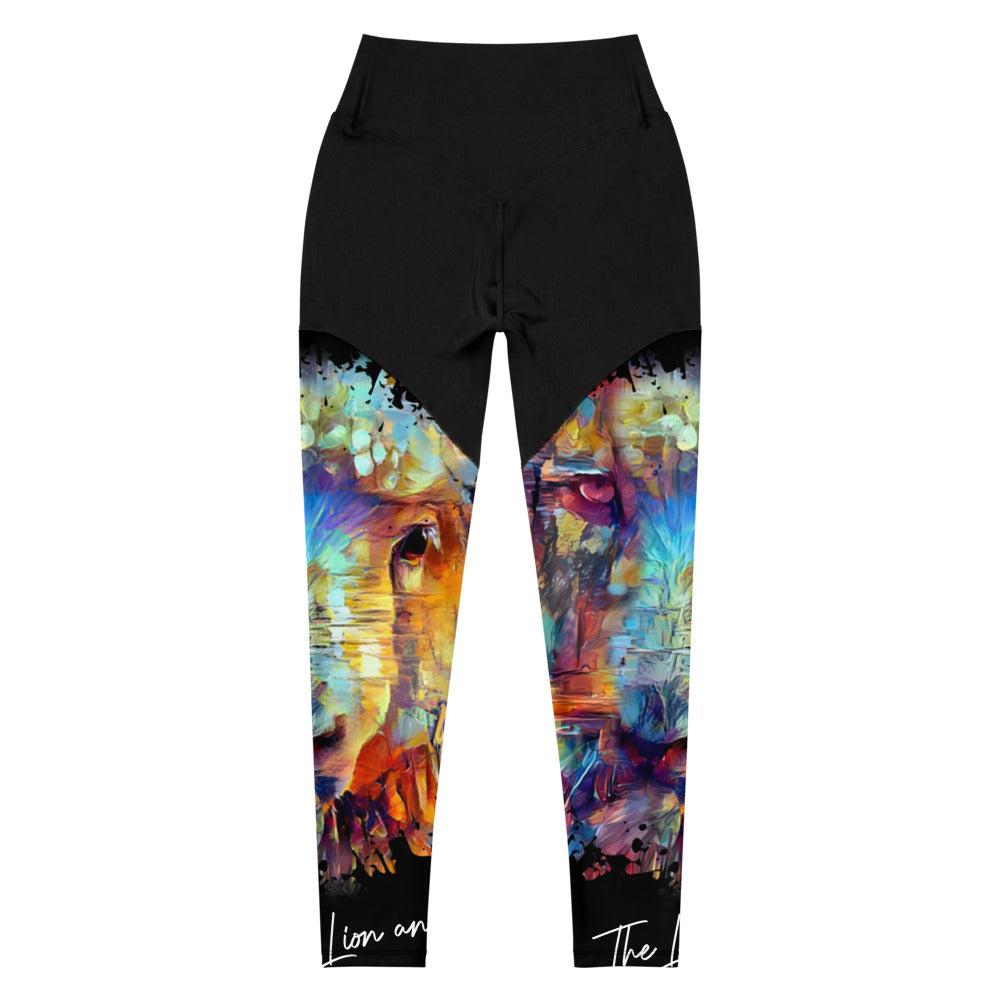 The Lion and The Lamb - Women's Sports Leggings