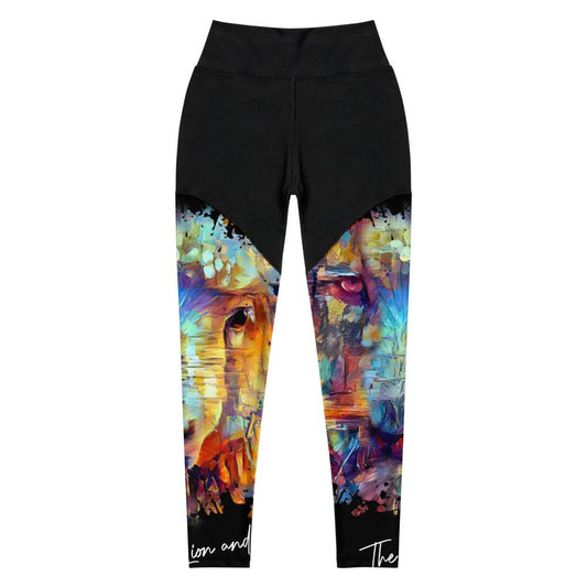 The Lion and The Lamb - Women's Sports Leggings