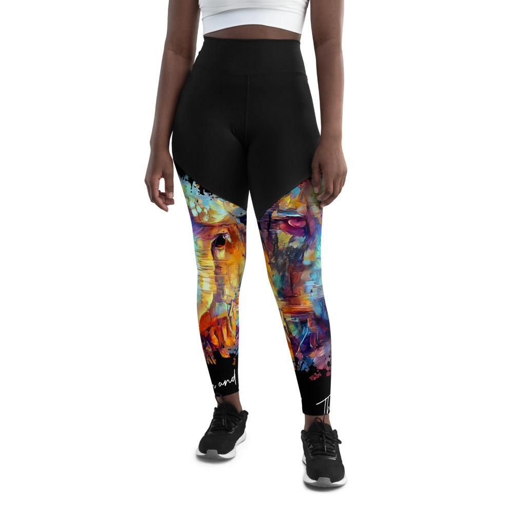 The Lion and The Lamb - Women's Sports Leggings