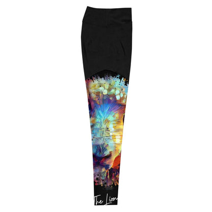 The Lion and The Lamb - Women's Sports Leggings